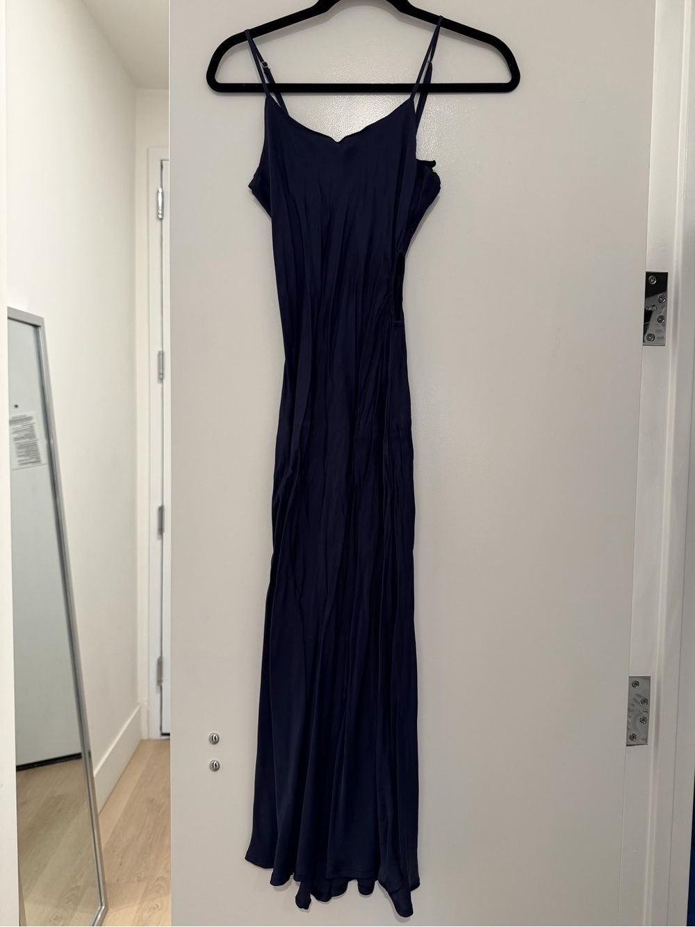 Zara Navy Side Cut Out Maxi Dress